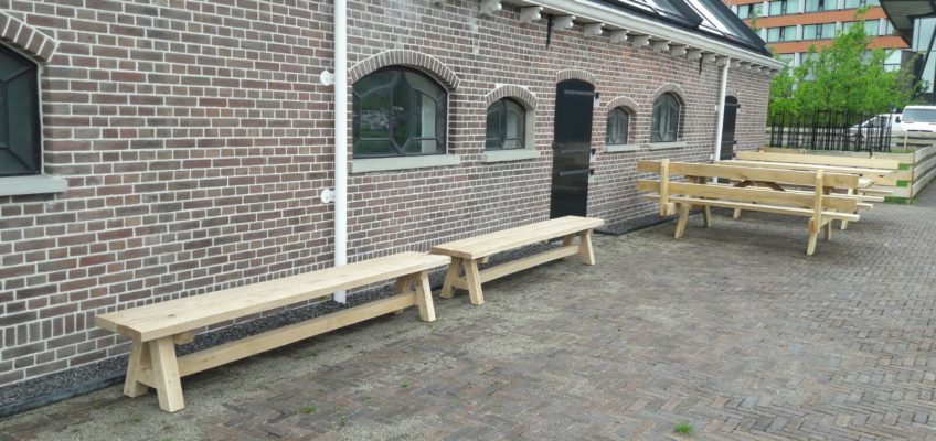 robuust eiken tuinbank